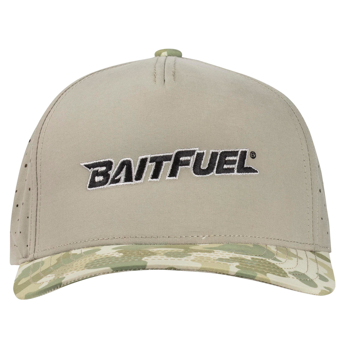 Baitfuel Black Logo Fog Timber Ghost Camo Hat