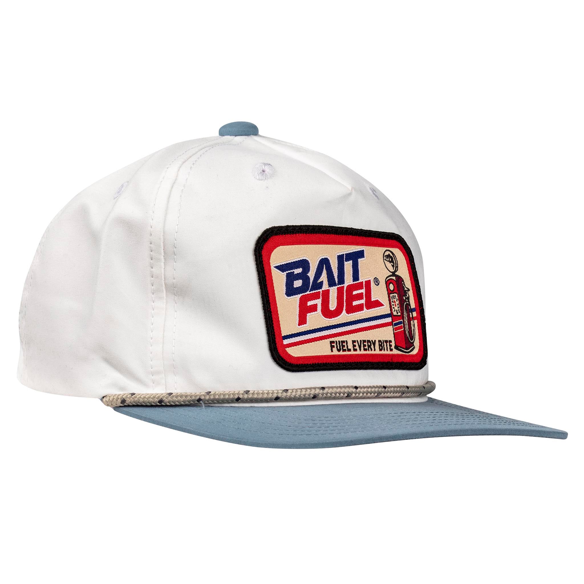 Baitfuel Pump White & Salty Blue w Rope Hat