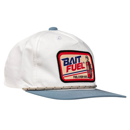 Baitfuel Pump White & Salty Blue w Rope Hat