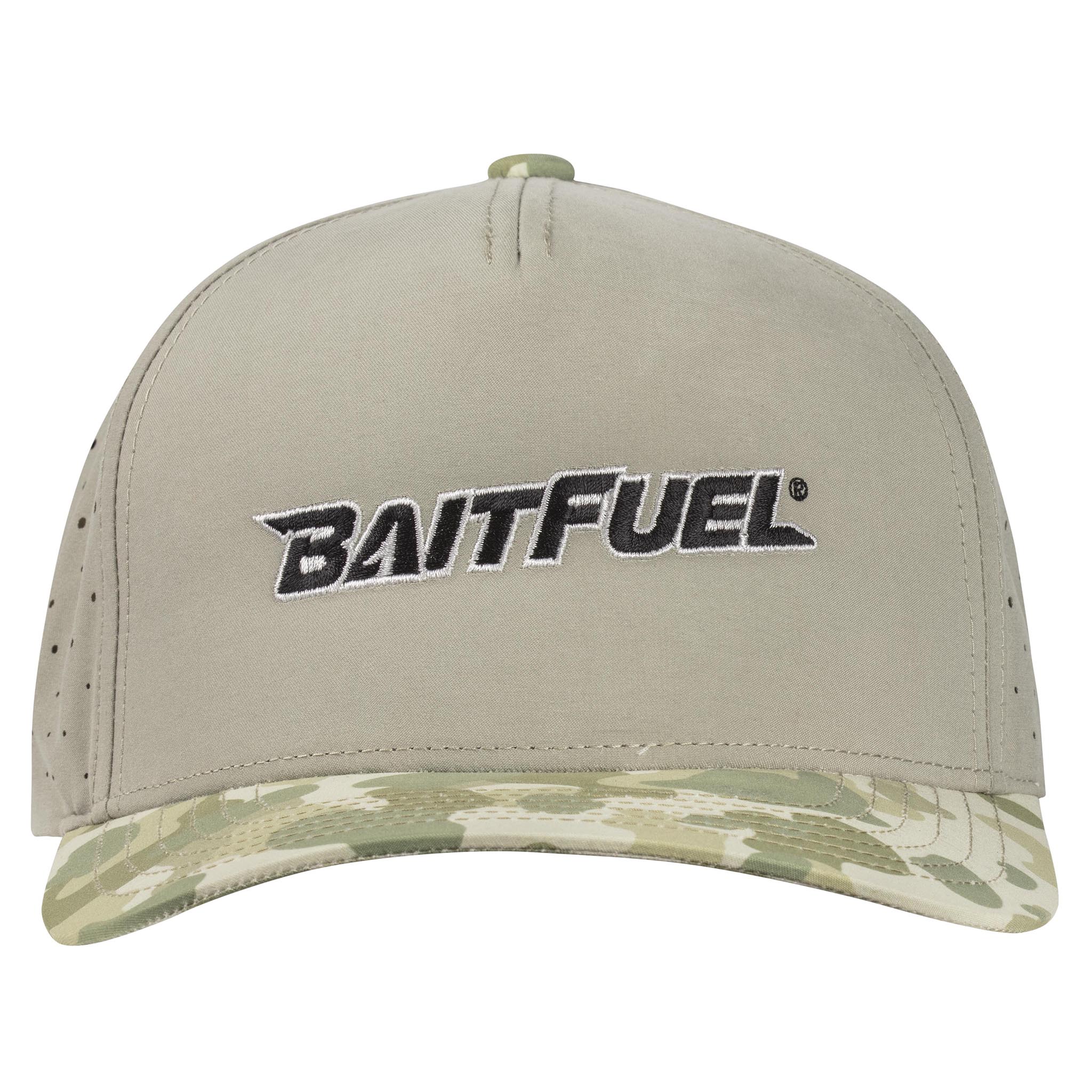 Baitfuel Black Logo Fog Timber Ghost Camo Hat
