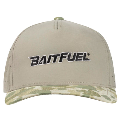 Baitfuel Black Logo Fog Timber Ghost Camo Hat