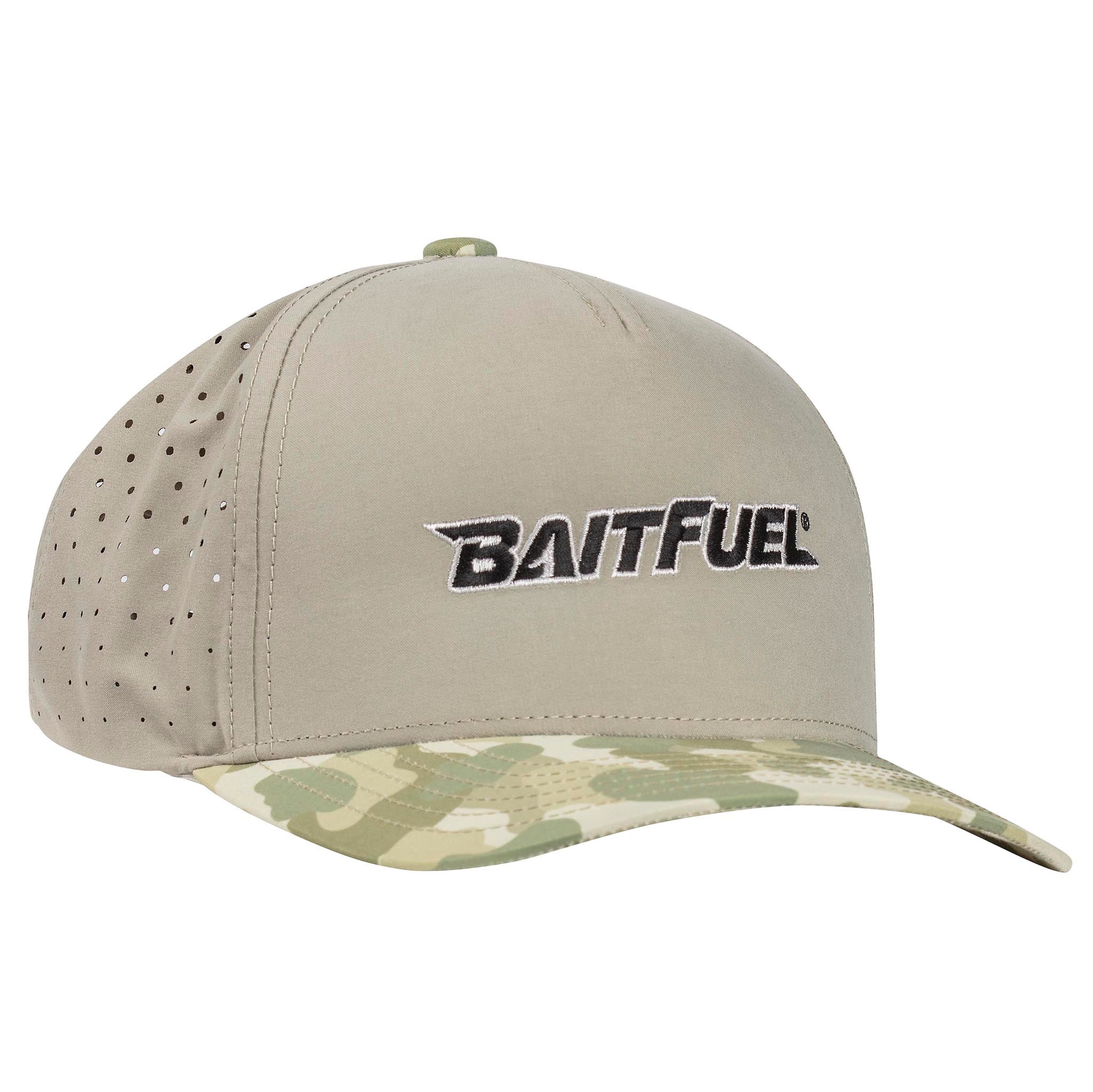 Baitfuel Black Logo Fog Timber Ghost Camo Hat