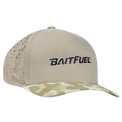 Baitfuel Black Logo Fog Timber Ghost Camo Hat