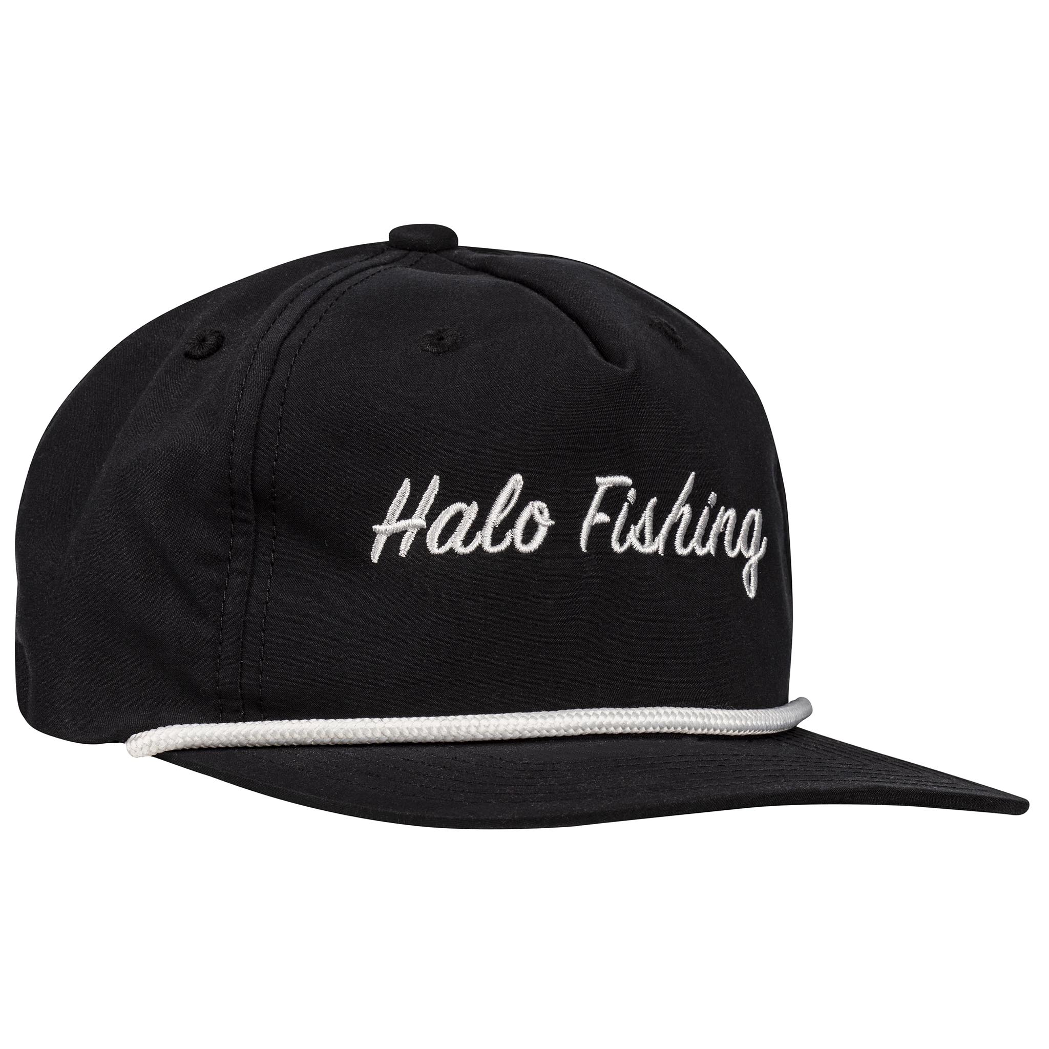 Halo Fishing Black w/ White Rope Hat