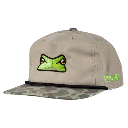 Scum Frog Fog Timber Ghost Camo w/ Black Rope Hat
